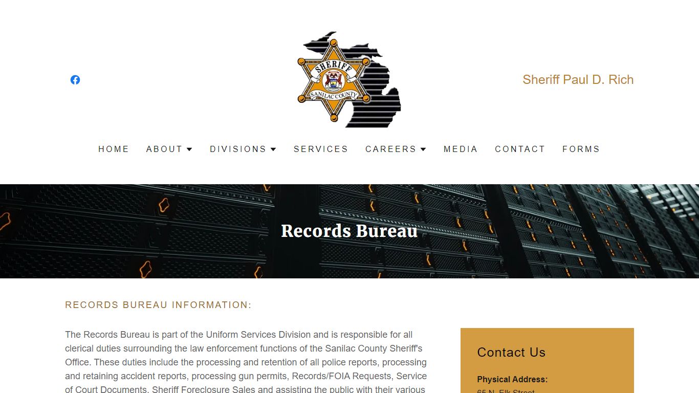 Records Bureau - Sanilac County Sheriff's Office